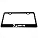 NYCPrimeTech Matte Black Stainless Steel Supreme Gas Lovers License Plate Frame / 2 Hole License Plate Holder Compatible with USA & Canada Standard 6" x 12" Tags