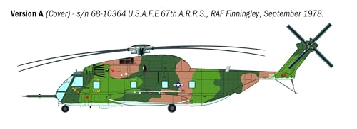 Italeri 91035 1:72 US HH-53C Jolly Green Giant - Modellbau, Bausatz, Standmodellbau, Basteln, Hobby, Kleben, Plastikbausatz, detailgetreu, Militär Bausatz, Molded Color