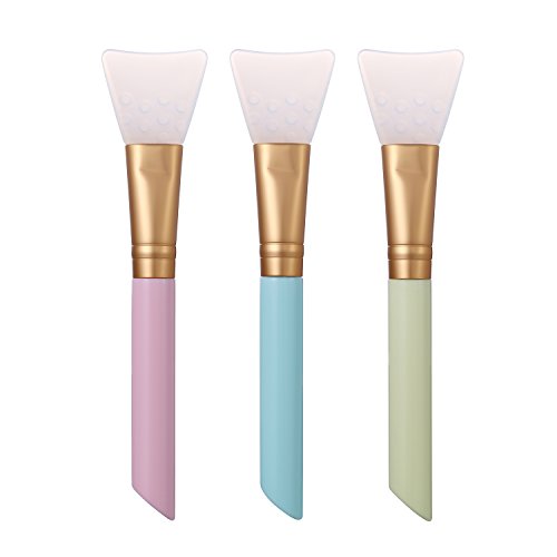 JewelryWe - Lot de 3 pinceaux en caoutchouc pour application de masque, pour le visage Cover