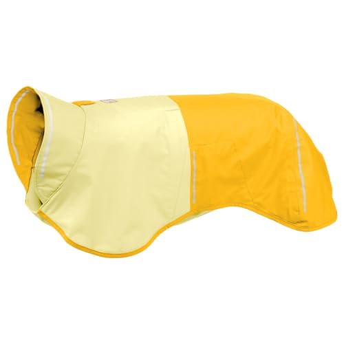 Ruffwear, Sun Shower Dog Raincoat, Mineral Yellow, Medium | All-Weather Jacket, Waterproof, Windproof & Lightweight, Leash Portal, Rain Jacket for Running, Hiking & Everyday Adventures