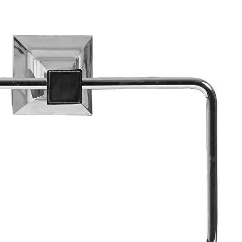 Image of RONTENO Towel Ring for Bathroom Wall | Stainless Steel Rectangular Shaped Wall-Mounted Napkin Holder | Toilet Paper Holder Include with Screw | Hardware Hanger Accessories(1Pc, Silver)