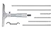 Accusize Industrial Tools 0-6'' by 4'' Base Depth Micrometer, 0.001'' Resolution, 6 Rods, 2025-4201
