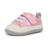 See Kai Run Stevie Mini - Baby Sneaker with Traction for First Walkers - Pink Metallic, 5 Infant