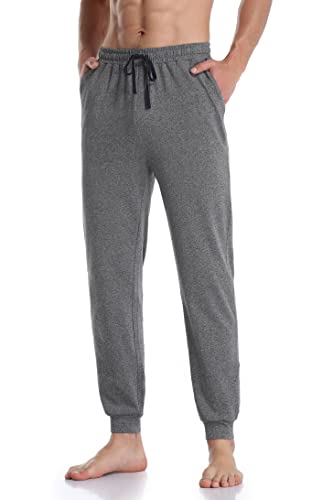 Colorfulleaf Joggers For Men Cotton Mens Joggers With Pockets Casual Mens Jogger Pants Lightweigt Joggers No Open Fly Unisex Large(1 Pack-Gray,L) #TOP1