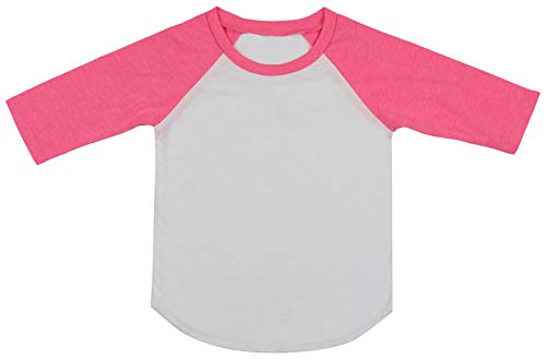Image of ToBeInStyle Kids Boys Girls Cotton Jersey Contrast Raglan V-Neck Tee T-Shirts