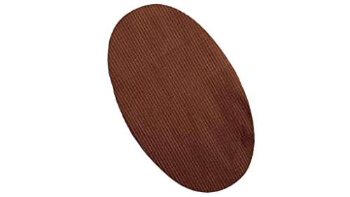 RENFORTS COUDES et GENOUX thermocollant Velours MARRON FONCÉ - 14 cm x 9,5 cm (2 pièces) Réparation Customisation (renfort velours marron foncé)
