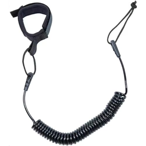 Rumicet 10 Pies Leash de Tabla de Surf, TPU en Sup Espiral Stand Up Paddle Board y Correas para Tablas Surf, retráctil, TPU Correa Tobillo para Stand Up Paddle