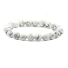 Amandastone Natural White Howlite Gemstone 8mm Round Beads Stretch Bracelet 7" Unisex