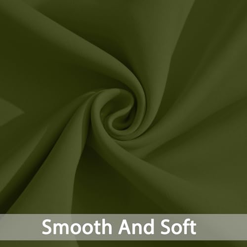 Yakamok Olive Green Curtains 84 Inches Length Blackout Curtain for Bedroom-Green Room Darkening Thermal Insulated Grommet Drapes for Living Room, 62W x 84L,2 Panels