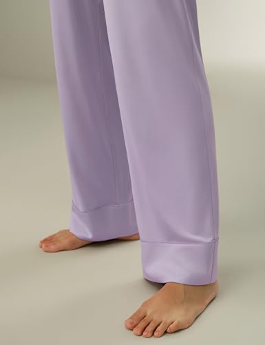 LilySilk Pure 100% Silk Jersey Pajamas for Women Long Summer Silk Knit Sleepwear Cool2