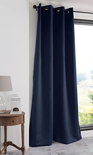 Lovely Casa Notte Curtain 135 x 250 cm 100% Polyester, Navy, Standard