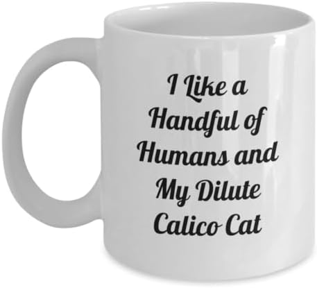 Dilute Calico Cat Keepsake Mug for Him Graduation Gift White Ceramic image 4