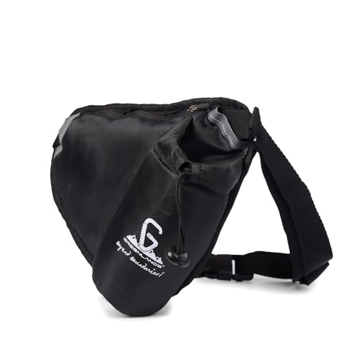 Image of Greenlands Waist Zipper Bag with Water Bottle Holder & Adjustable Strap | Crossbody Bag for Men & Women | Perfect for Travel, Hiking & Cycling (Black)