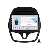 Octa Core 2+32G Radio Coche 2 DIN Con Carplay Y Android Auto Compatible con Chevrolet Spark Beat 2015~2018 Pantalla Táctil De 9 Pulgadas Autoradio Con Bluetooth Navigation Cámara De Respaldo,C30 Pro