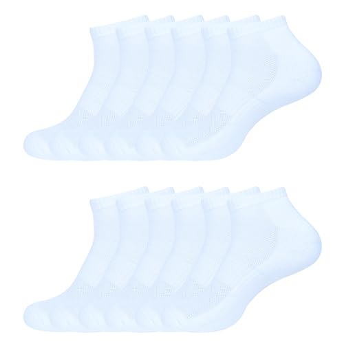 Image of Womens Cushioned Ankle Socks, Low Cut Breathable Casual Super Soft, Multi Color Options Size 4-7, 6-9