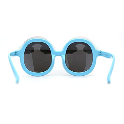 Girls Child Size Rainbow Cloud Round Thick Plastic Sunglasses4