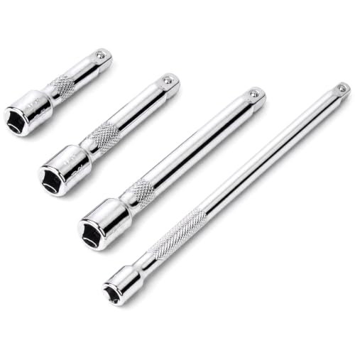 Image of 4 Pcs 1/4 Inch Drive Socket Extension Bars, CR-V Steel for Auto Repair