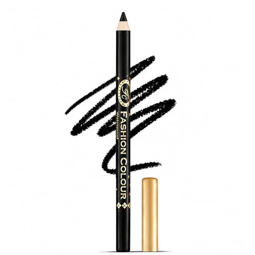 Image of Fashion Colour Waterproof & Smudge Proof Kajal for Women | Super Gliding | 24Hr Long Stay | One Stroke Smooth Application | Creamy Texture | High Intensity Jet Black Kohl | Lightweight Eye Kajal | 1.2g