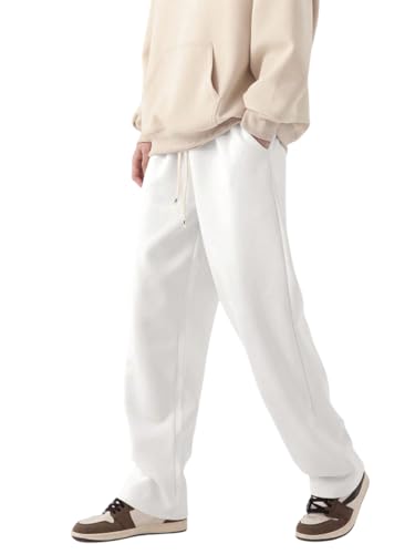 Image of dockstreet Straight Wide fit Long Length Trouser Style Drawstring Trackpant for Men /Trending Sporty Style, Relaxed Casual Pants for Men