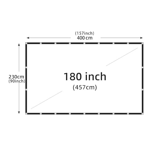 Pantalla portátil plegable proyector 180 pulgadas 16:9 miniatura 2