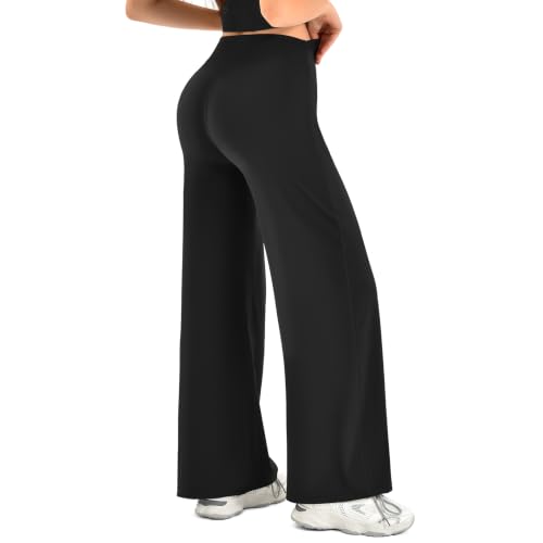 Stanpetix Women's Wide Leg Leggings Straight Leg Yoga Pants Black Large - image 1