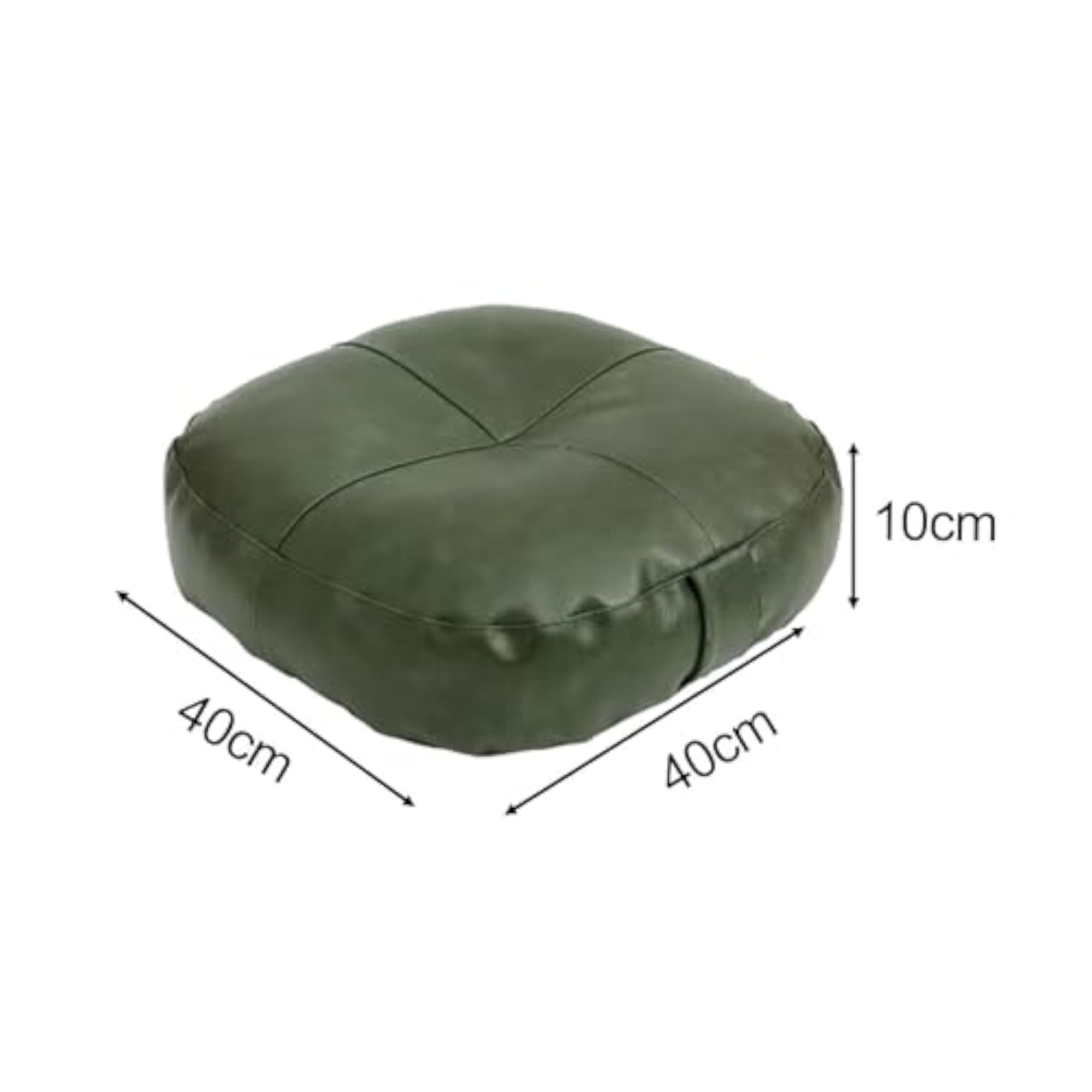 Round Floor Decorative Ottoman Pouf for Balcony, Green