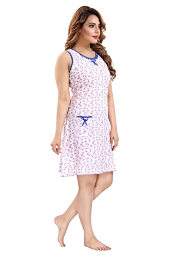 Image of ATTEMPT Women's Cotton Printed Knee Length Night Dress
