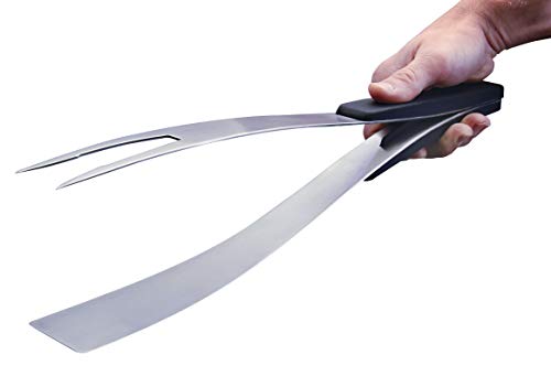 Proud Grill Company 7020C Proud Grill Connect It Magnetic Bbq Tool Set - 2 Bbq Tools - 4 Uses | Elegant Stainless Steel Design| Spatula And Fork Connect To Use As Tongs And Server thumb #4