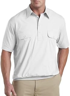 Harbor Bay by DXL Men's Big and Tall Banded-Hem Polo Shirt