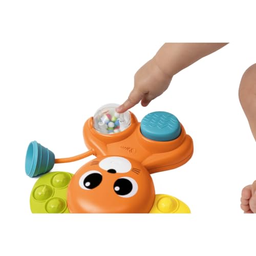 Chicco Multiaktivitäts-Maus, anregungsreiches mausförmiges Spielzeug, schult die Motorik, REGT die Sinne an, 3 Verschiedene Materialien, 6-36 Monate