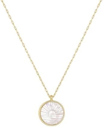 gorjana - Sunset Etched Necklace 19"-21" - 18k Gold-Plated - Moth...