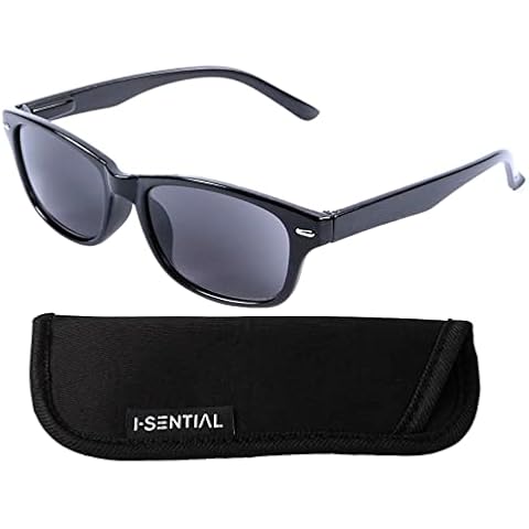 I-Sential Black Reading Sunglasses with UV400 Lens Cover