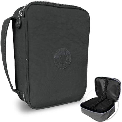 Estojo Box Escolar Grande 100 Lápis Nylon Com 25 Elásticos (Cinza)