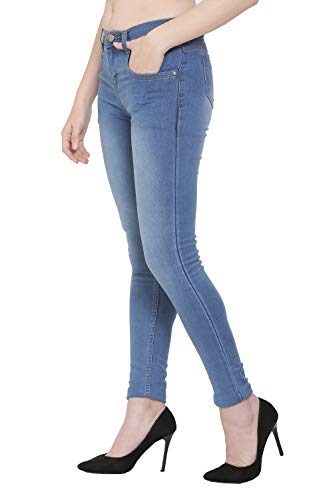Image of Nifty Women's Denim Stretchable Slim Fit Color Jeans