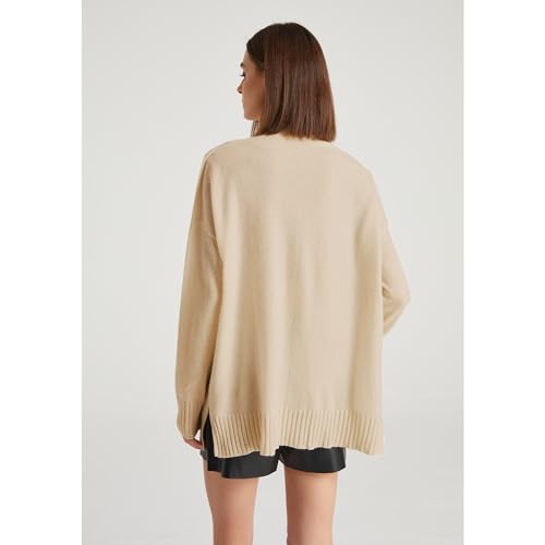 Image of GreenMount Women's 100% Pure Cashmere Cardigan Sweater Soft and Warm Long Sleeve Oversize Loose Cardigan with Pocket