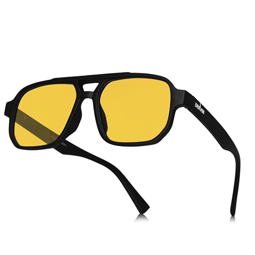 Image of Dervin UV Protected Yellow Lens Driving Polarized Sunglasses for Men & Women