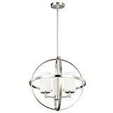 Sea Gull Lighting 3124603-962 Alturas Three-Light Chandelier Hanging Modern Fixture, 3, Brushed Nickel Finish