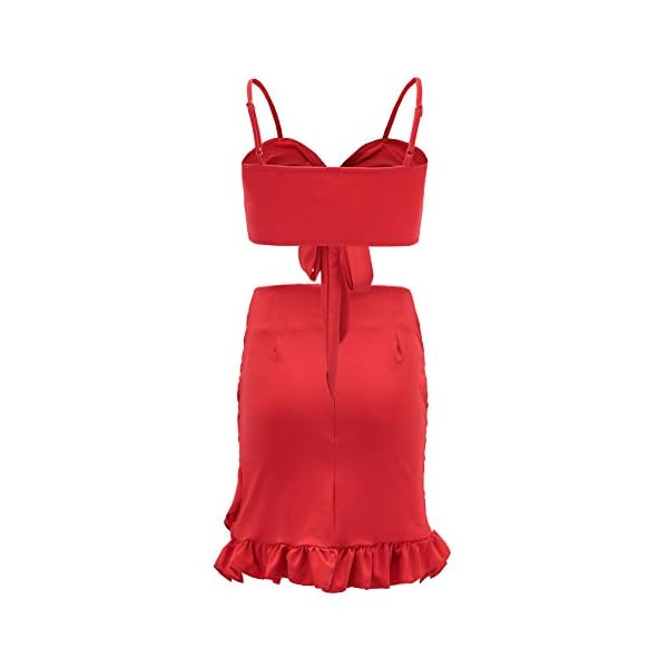 Relipop-Womens-Strap-Crop-Top-Outfit-Two-Piece-Backless-Bandage-Bodycon-Midi-Dress Relipop Women's Strap Crop Top Outfit Two Piece Backless Bandage Bodycon Midi Dress (Small, Red)