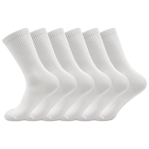 3-6 Pack Thin Crew Socks for Men Women - Soft Cotton Socks - Casual Calf Socks