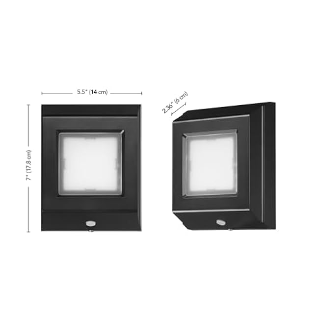 GLOBE Electric 10W Slim Black 1000 Lumens Hardwired Automatic Dusk to Dawn Outdoor Integrated LED Flood Light Security Light, Spotlight, Outside House Lights