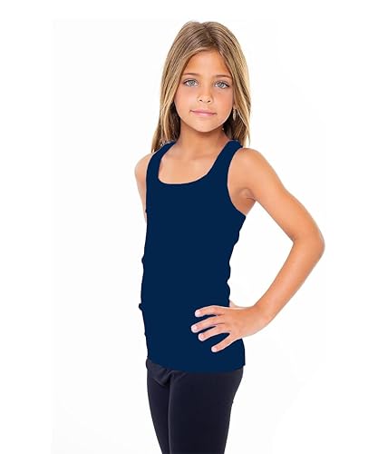 Image of Malibu Sugar Girls Tank Tops Size 7-10 - Racerback Tank Top Dance Cheer Gymnastics Shirts for Sports Undershirts Layering