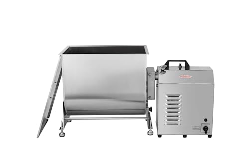 Image of Hakka 85lb /37.5L Electric Meat Mixer, Stainless Steel 50L Capacity Tilt Tank Commercial Meat Mixer with Motor for Sausage Restaurant Food Processing Equipment