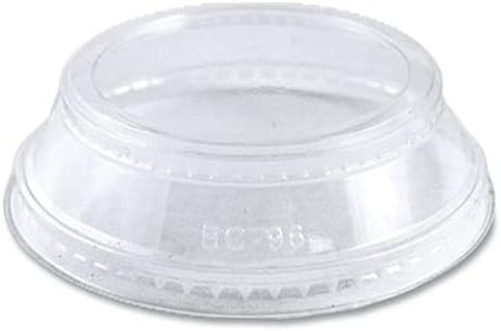 World Centric Ingeo 9 Quart and 24 Ounce Cup Clear Lid with Souffle Holder - 1000 per case.