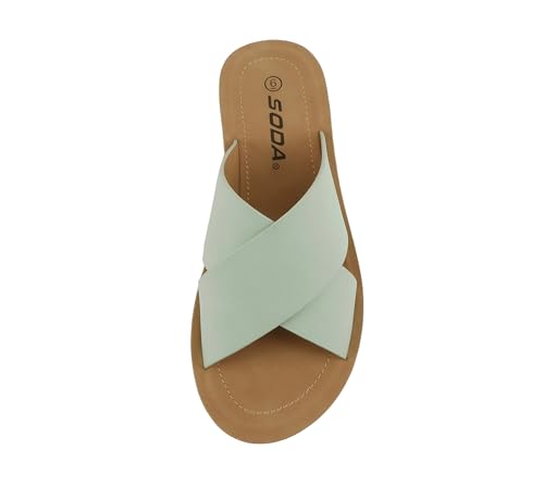 Image of Soda LUCY ~ Women Open Toe Flatform Platform Crisscross Band Upper Fashion Slide Sandals