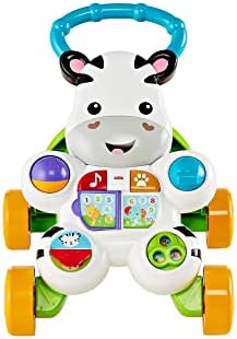 Fisher-Price Learn with Me Zebra Walker  UK English Edition, Musical Infant Walking Toy, GXC31