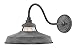 Hinkley 1195DZ Troyer - One Light Outdoor Large Wall Lantern, Aged Zinc Finish with Ribbed Clear Glass