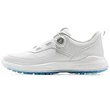 SPGOLF Men's Golf Shoes -Spikeless Golf Shoe, Lightweight Durable with, Waterproof Golf Shoes (White/Grey, Adult, Men, 10.5, Numeric, US Footwear Size System, Wide)