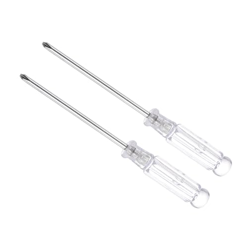 CoCud Mini Phillips Screwdriver, 3.0mm Size 92mm Length, Carbon Steel Small Cross Head Screwdrivers with Anti-Slip Handle - (Applications: for Glasses, Watch or Laptop), 2-Pieces