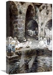 22 in. Pool of Bethesda Art Print - James Tissot