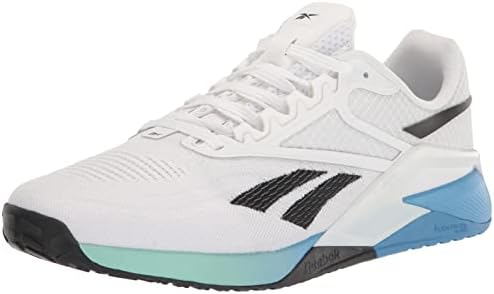 Reebok Men's Nano X2 Cross Trainer, White/Essential Blue/Hint Mint, 12